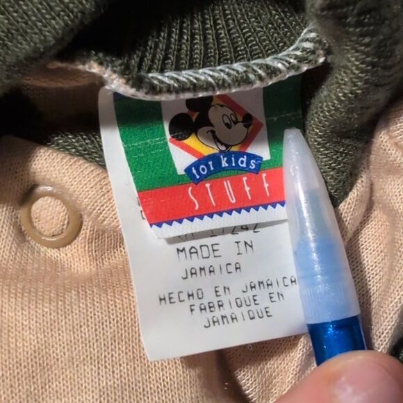 Disney Vintage 90s Mickey Mouse For Kids Jumpsuit Camo Infant Boys Pajama - Picture 2 of 10